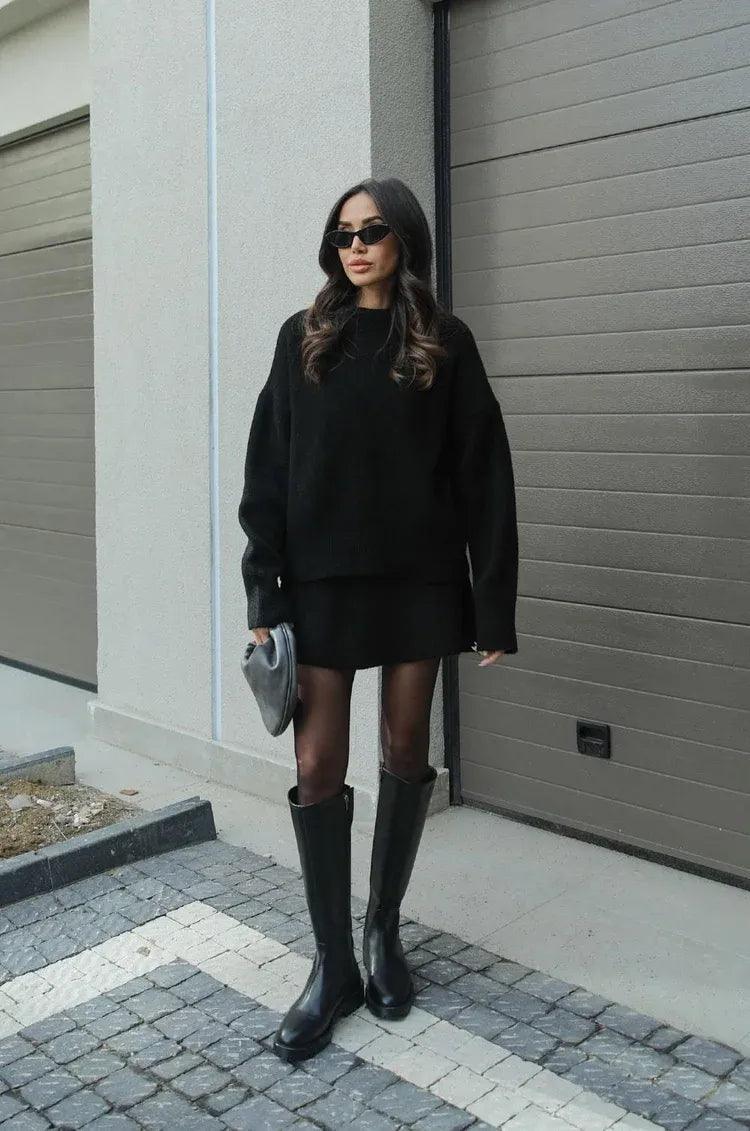 Nathalie - Varm strikket høstsett