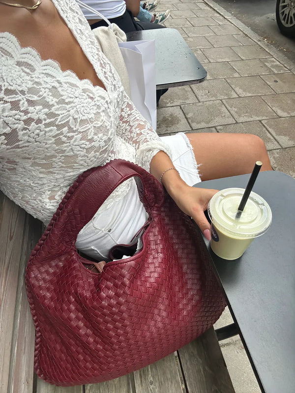 Jade – Luksuriøs flettet håndveske