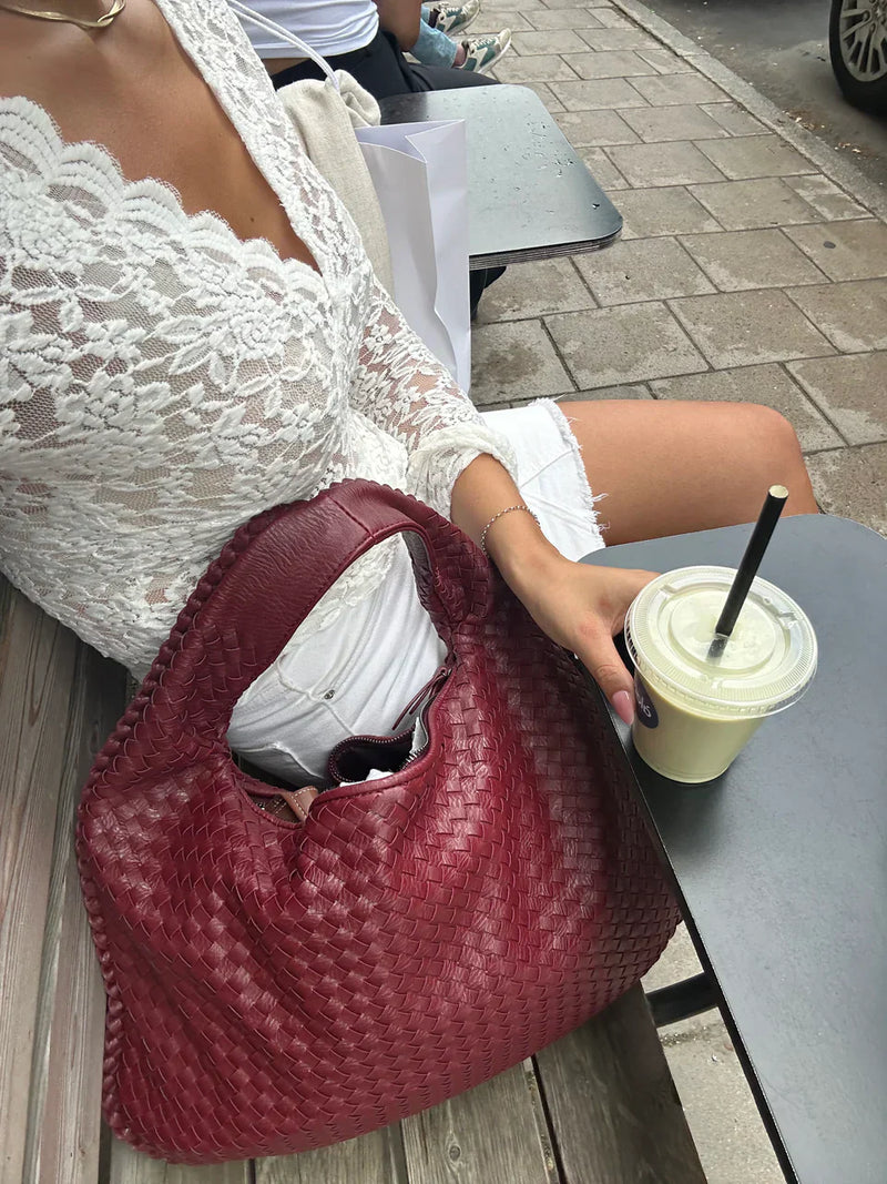 Jade – Luksuriøs flettet håndveske